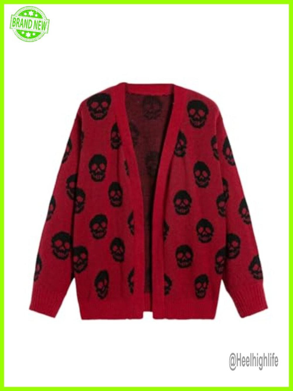 Plus Size Skeleton Skull Cardigan Open Front Halloween Sweater
